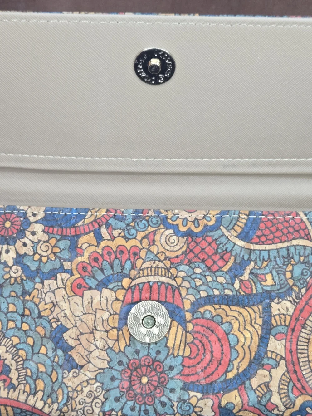Cork Handbag Wallet Eco-Friendly Boho Floral Clutch